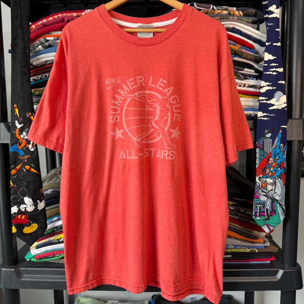 Y2K Orange Nike Summer League All-Stars Graphic T-Shirt XL
